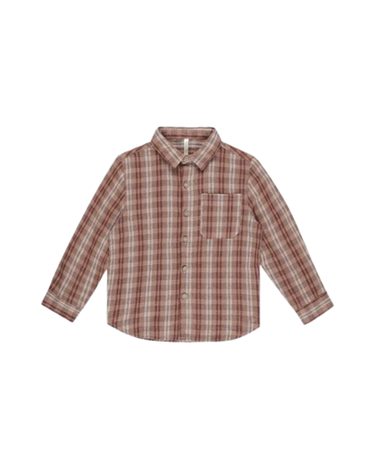 Collared Long Sleeve Shirt - Autumn Plaid