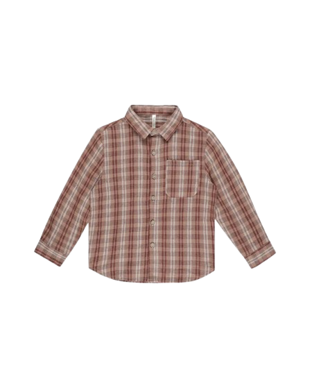 Collared Long Sleeve Shirt - Autumn Plaid