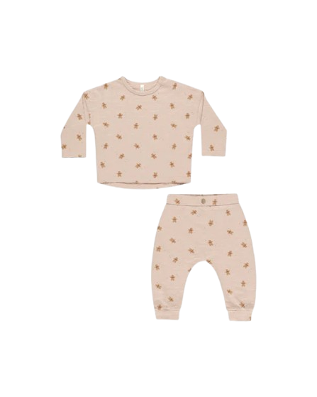 Long Sleeve Tee + Pant Set - Gingerbread