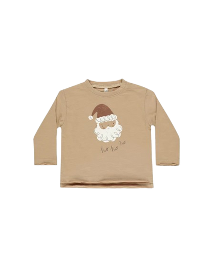 Raw Edge Long Sleeve Tee - Santa