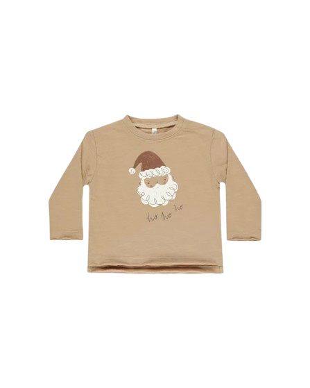 Raw Edge Long Sleeve Tee - Santa