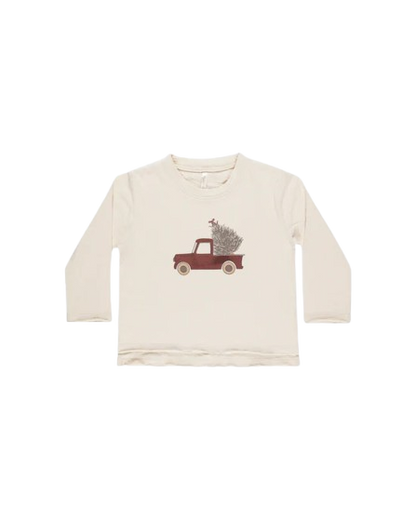 Raw Edge Long Sleeve Tee - Truck