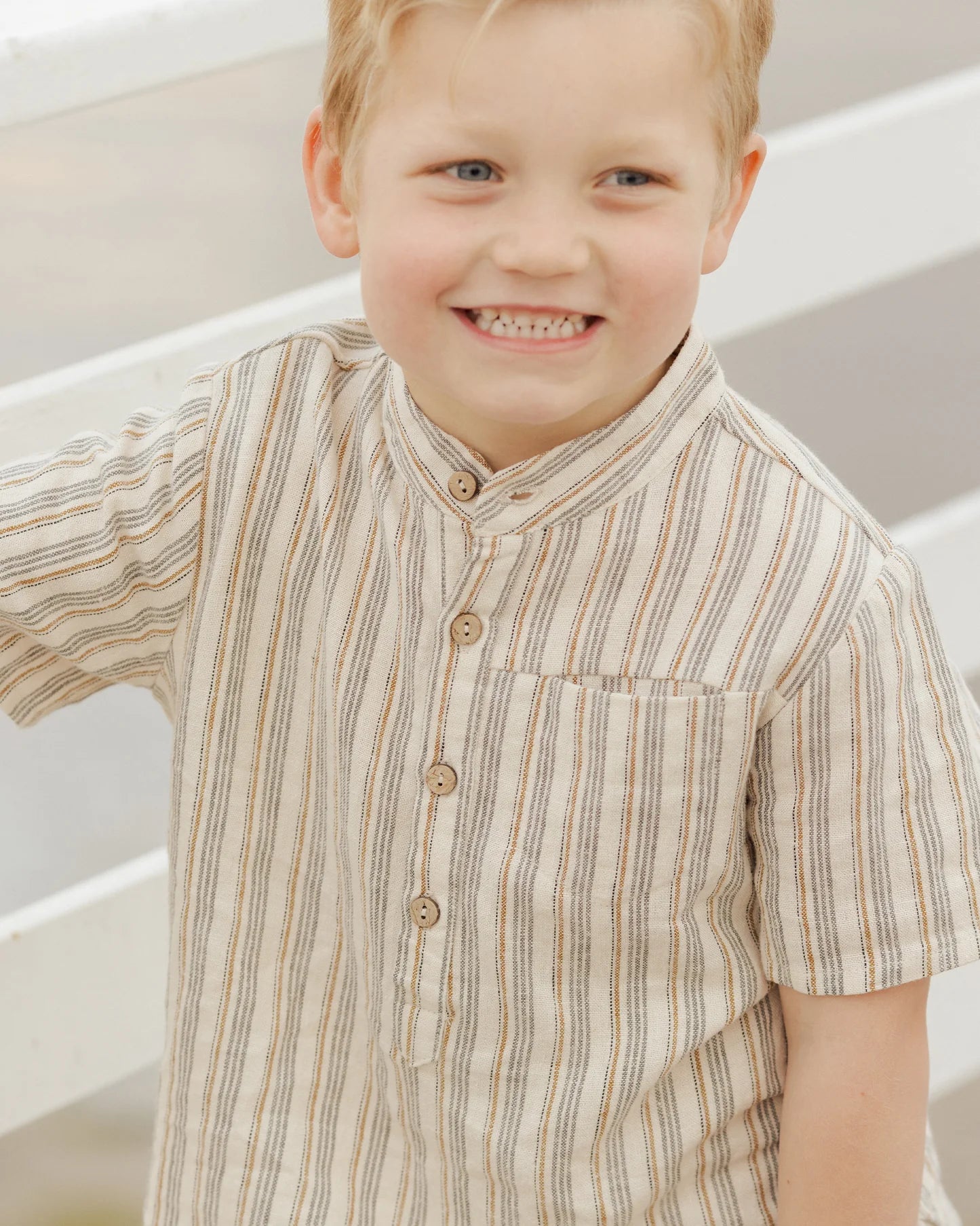 Short Sleeve Mason Stripe Shirt - Nautical