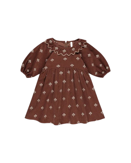 Freya Dress - Brick Floral