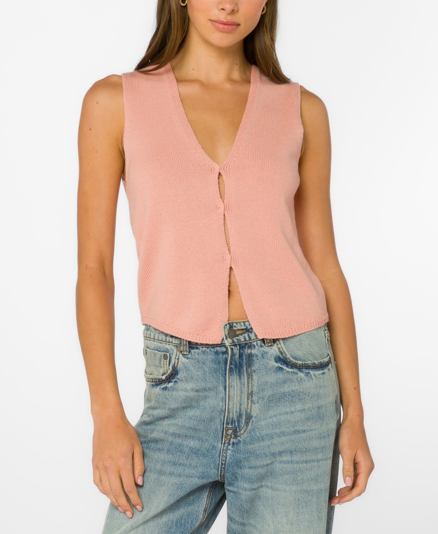 Powder Coral Zen Garden Vest