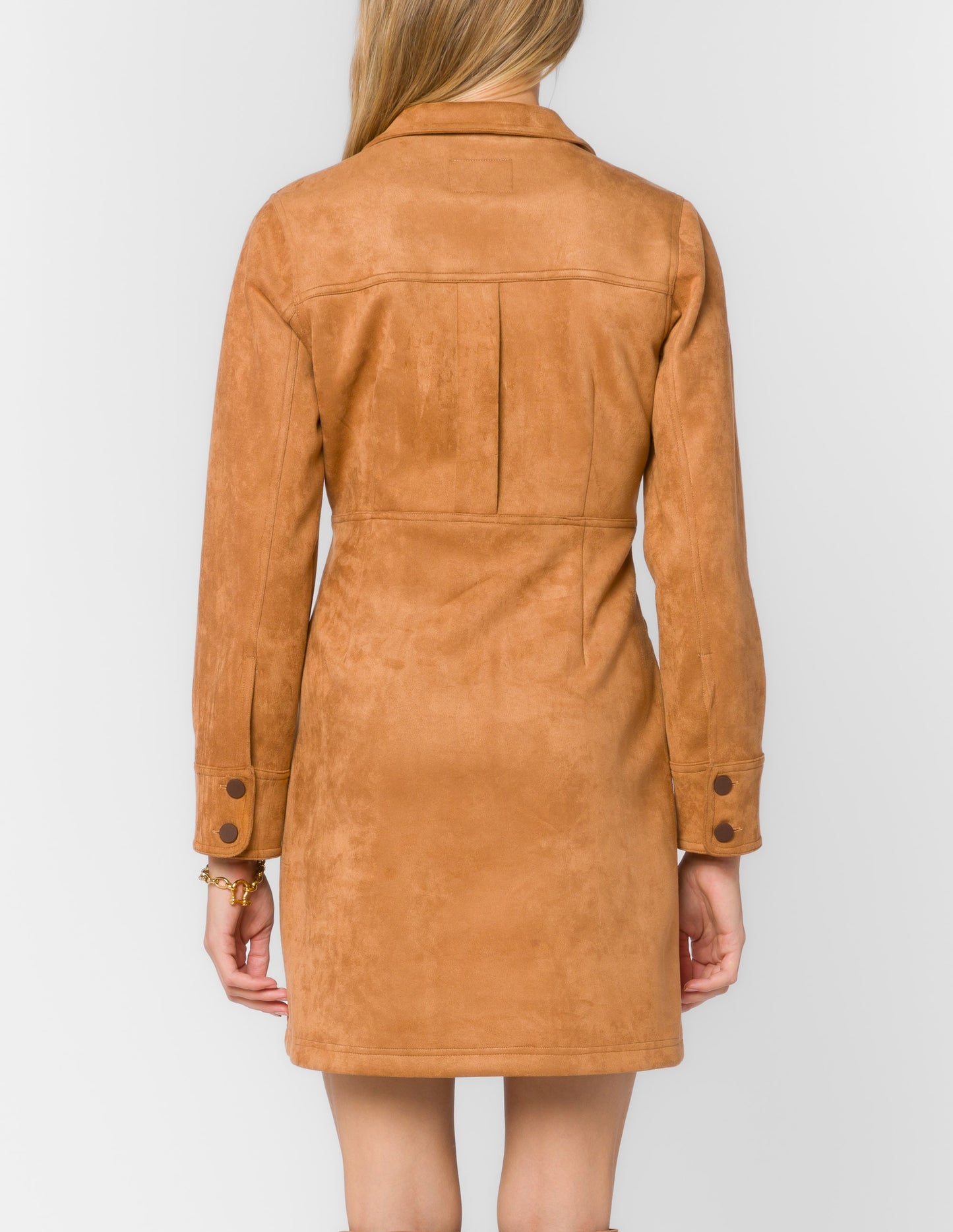 Roya Camel Shirt Dress
