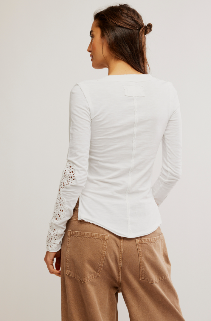 Our Song Henley Cuff Top