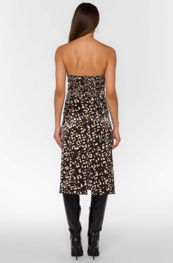 Tobias Dress - Black Abstract