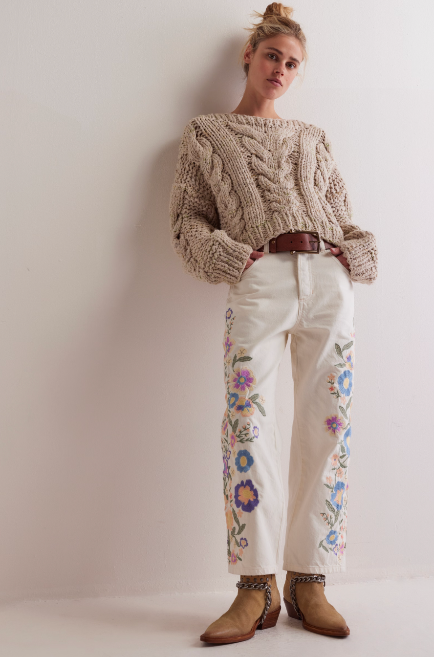 Willow Floral Embroidered Jeans