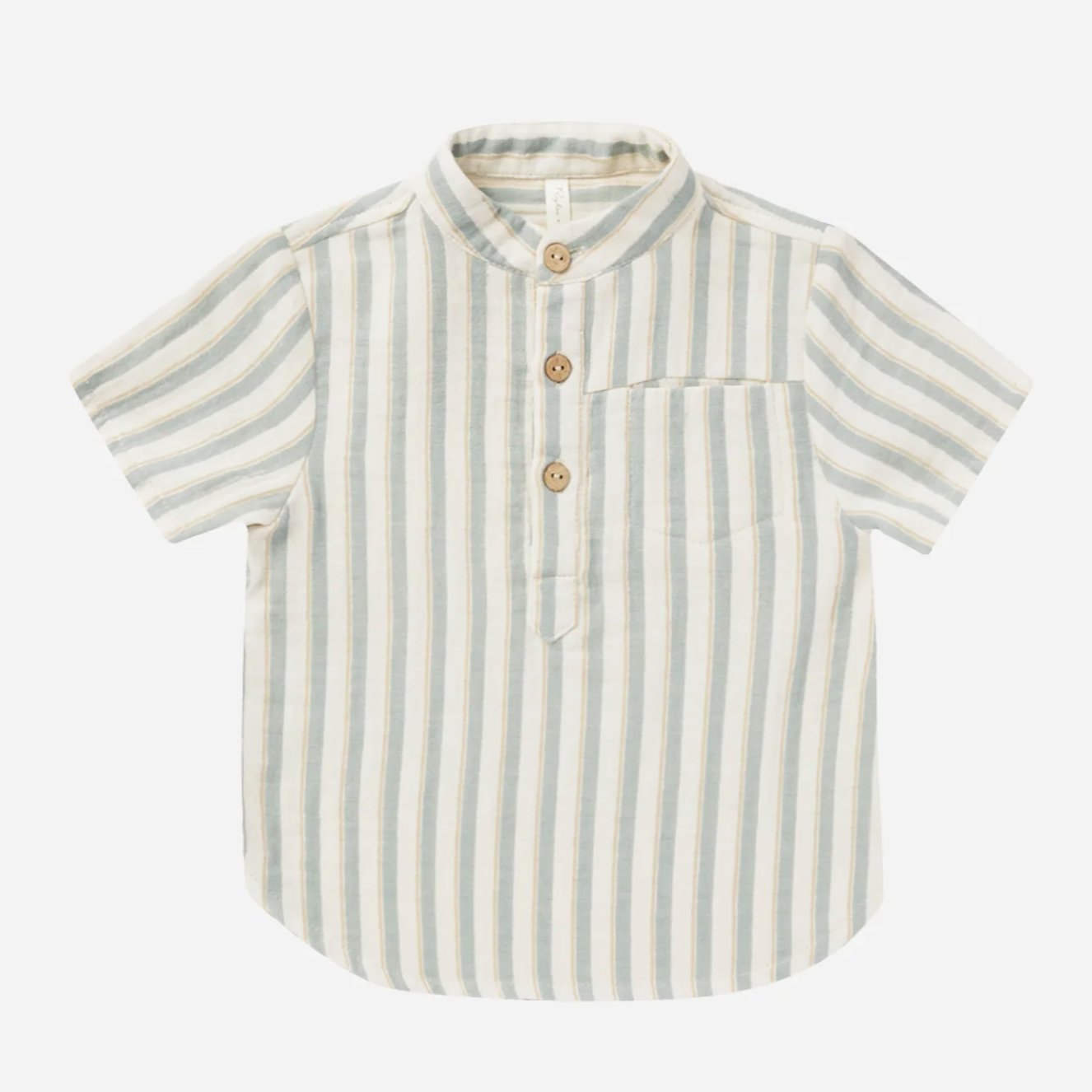 Short Sleeve Mason Shirt - Ocean Stripe