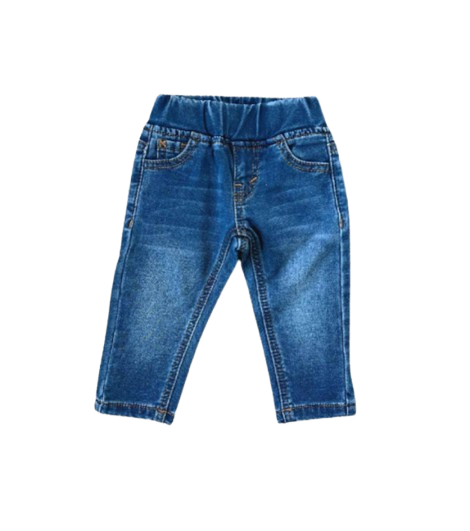 Distressed Denim Jeans - Mid-Blue