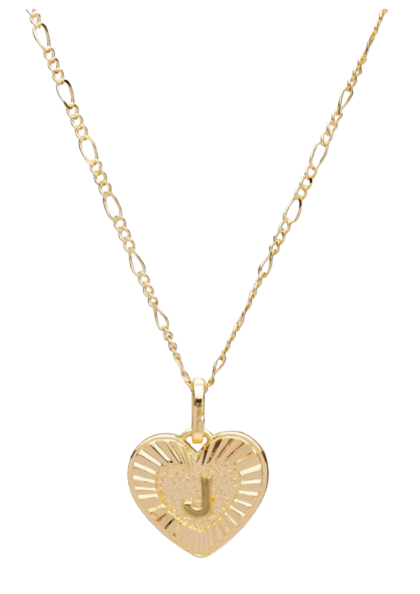 Bracha Heart Initial Necklace