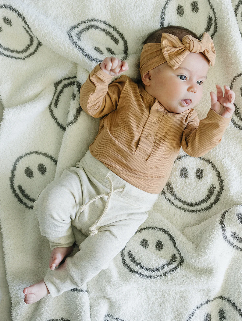 Bamboo Snap Ribbed Bodysuit - Latte