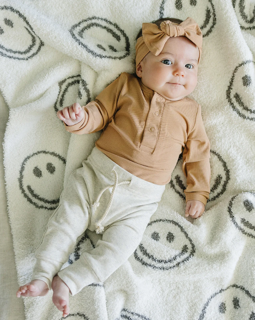 Bamboo Snap Ribbed Bodysuit - Latte