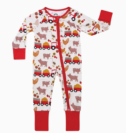 Farm Friends Bamboo Convertible Baby Pajama