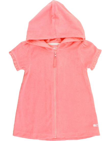 Ruffle Butts Terry Full Zip Cover-Up Bubblegum Pink