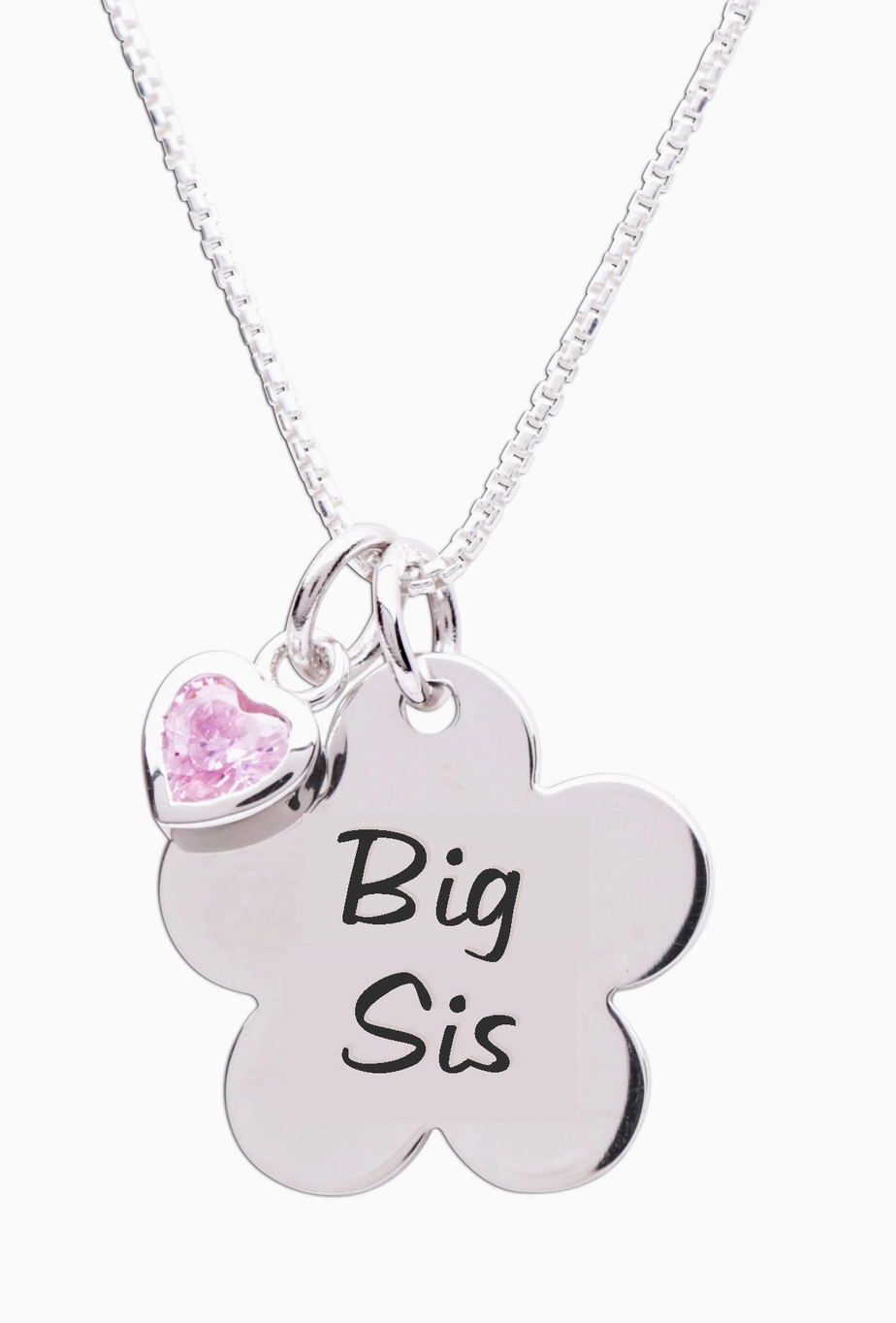 Cherished Moments Sterling Silver Big Sis Daisy Necklace for Girls and Sisters