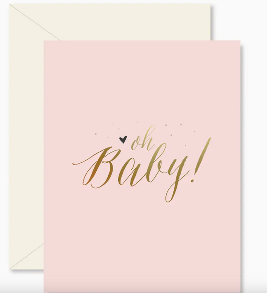 Ginger Design Pink Oh Baby! Greeting Card