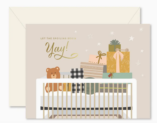 Ginger Design Spoiling Baby Greeting Card