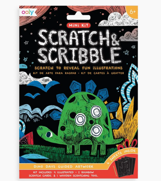 Ooly Mini Scratch & Scribble Art Kit: Dino. Days