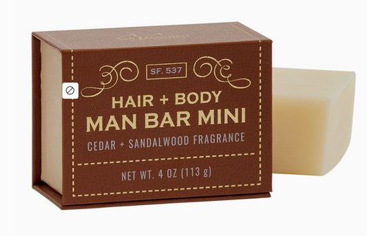 Commonwealth Soap Man Bar Mini 4oz Cedar & Sandalwood