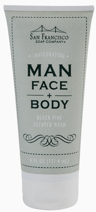 Commonwealth Soap Man Face & Body Wash 6oz Black Pine