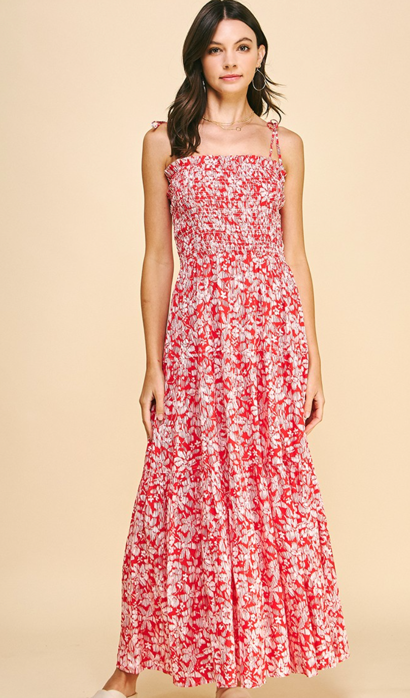 Pinch Coral Bodice Maxi Dress