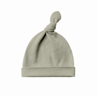 Quincy Mae KNOTTED BABY HAT || SAGE