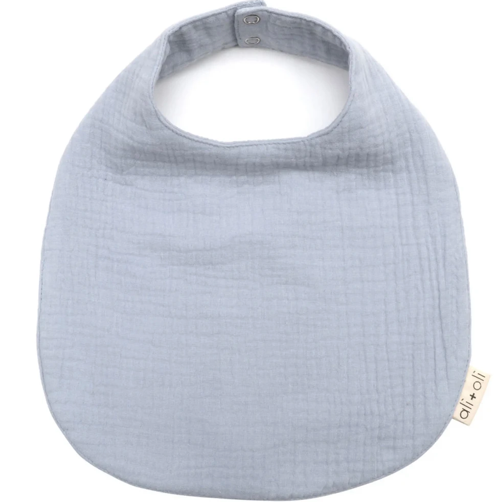 Snap Baby Bib - Blue