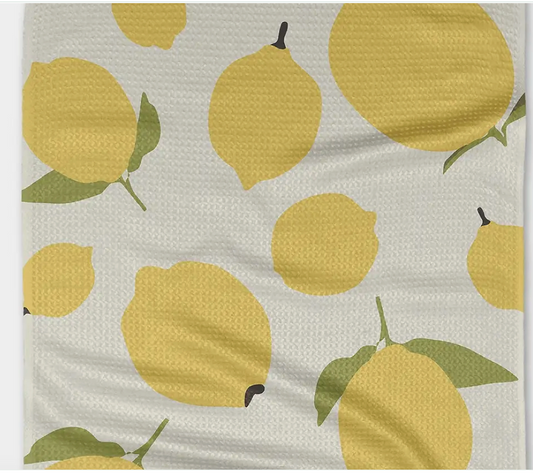 Geometry Sunny Lemons Towel