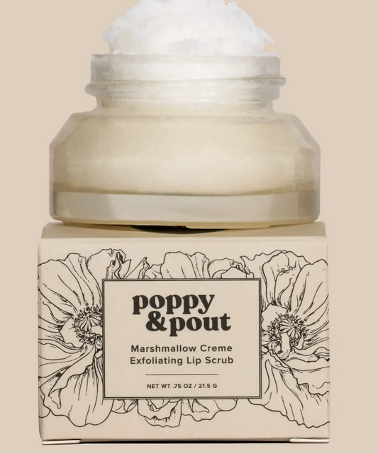 Poppy & Pout Marshmallow Crème Lip Scrub