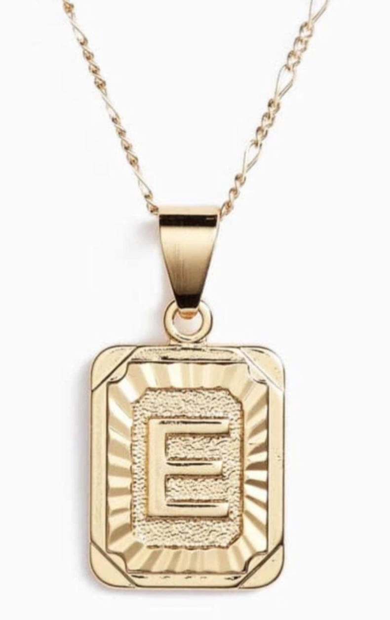 Bracha Square Initial Necklace