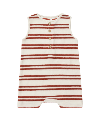 Davis Romper - Red Stripe