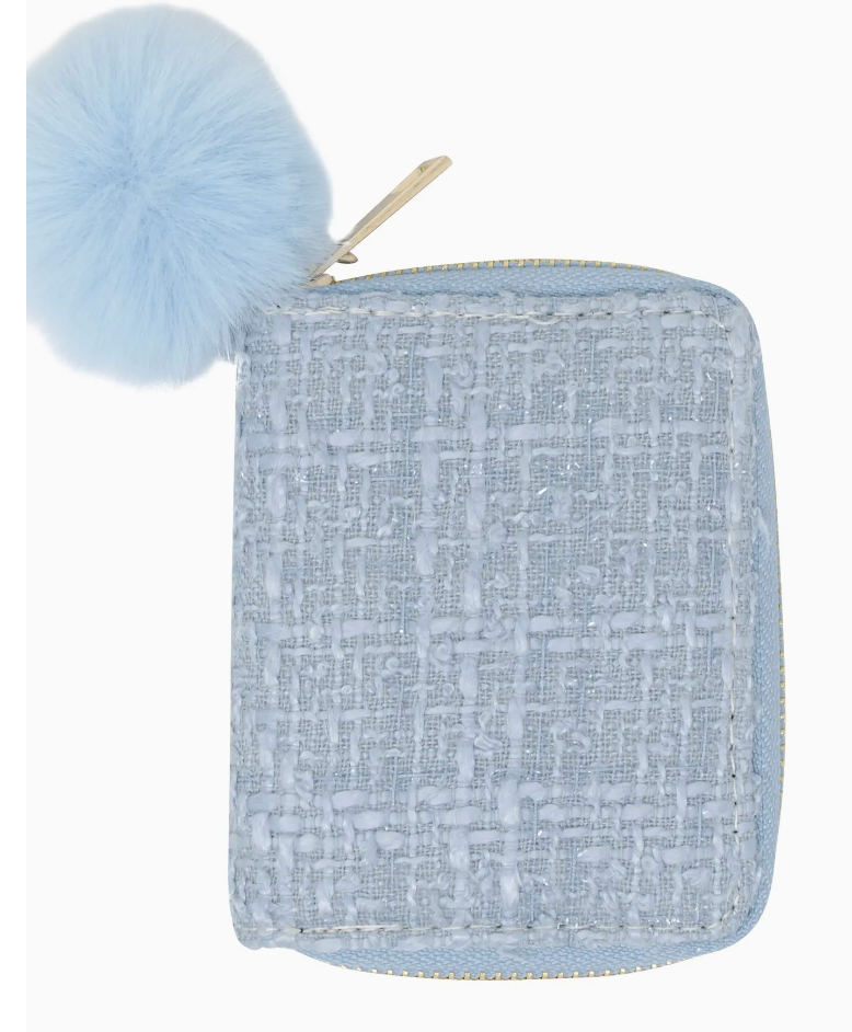 Zomi Gem Blue Tweed Plain Wallet