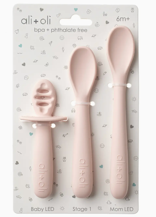 Ali+Oli  Mullti Stage Spoon Set for Baby (Blush)