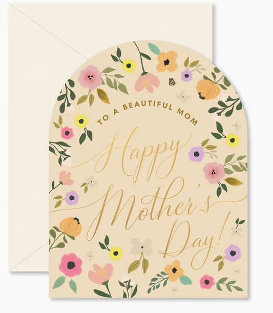 Ginger Design Arch Beautiful Mother's Day Floral Greeting Card