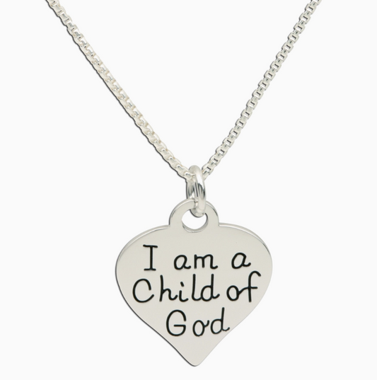 Cherished Moments I Am A Child of God Necklace with Heart For Girls & Kids
