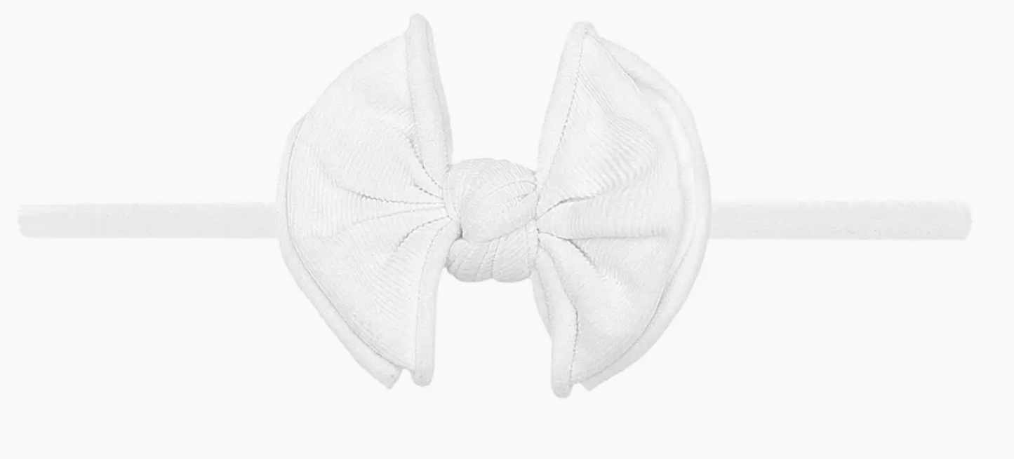 Baby Bling White Fab Skinny Bow