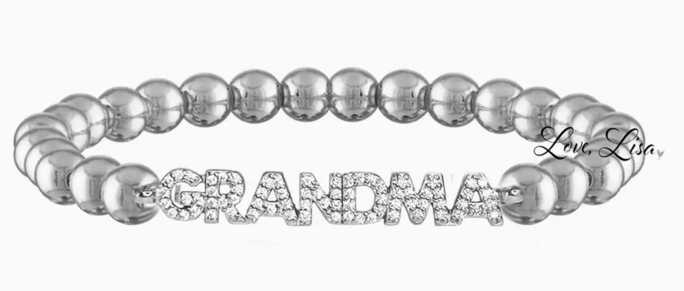 Love,Lisa Silver Grandma Bracelet