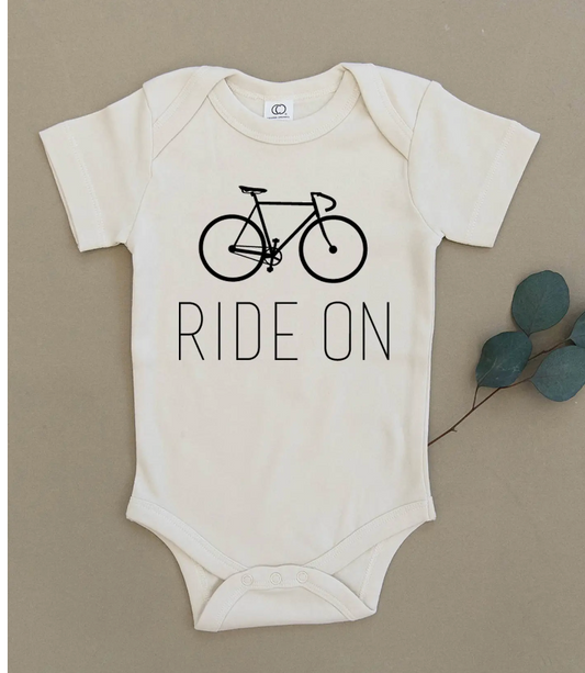 Urban Baby Co. Ride On Bicycle Organic Baby Onesie