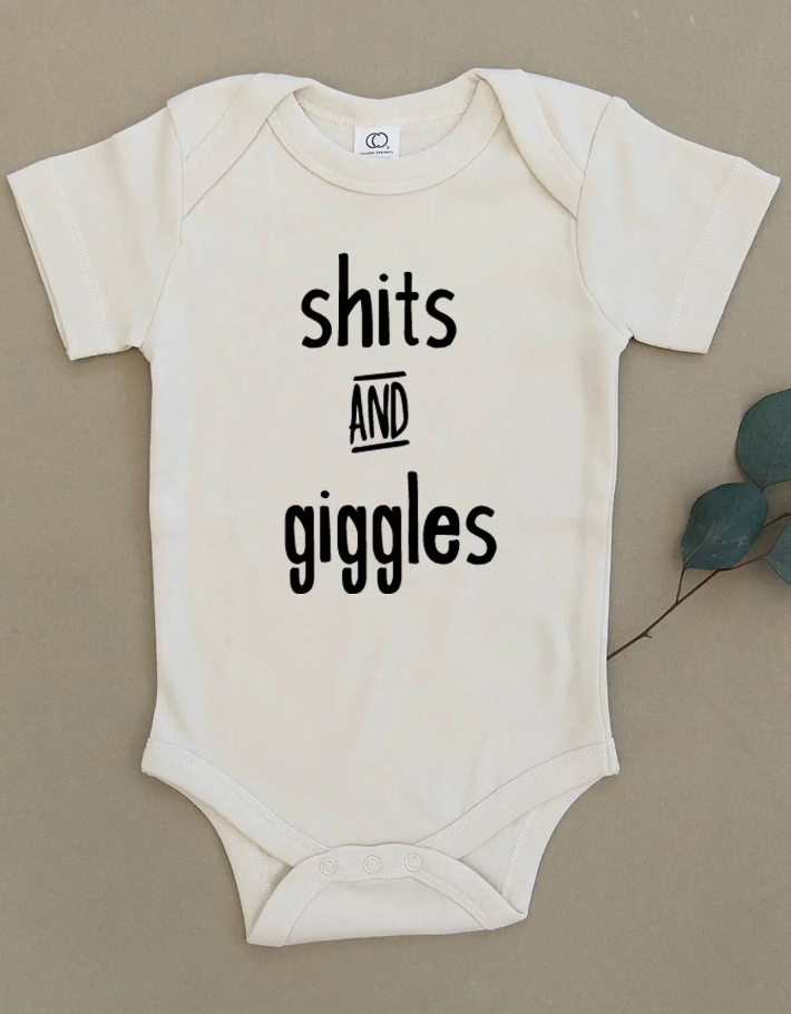 Urban Baby Co Shits & Giggles Organic Baby Onesie