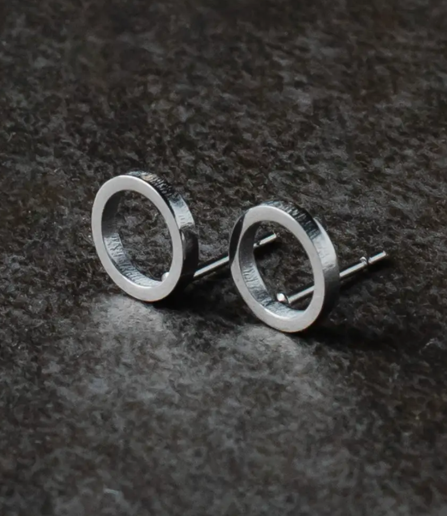 Panache Apparel Co. SIlver Open Circle Stud Earrings