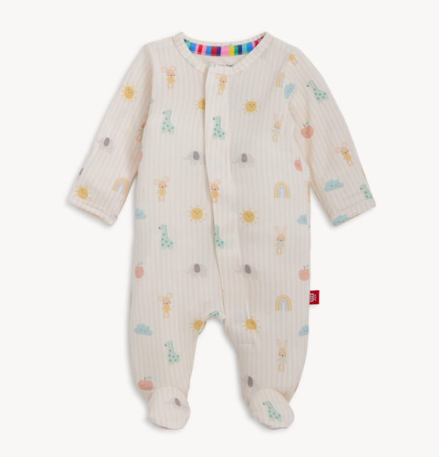 Lullaby Sky Pink Modal Magnetic Footie