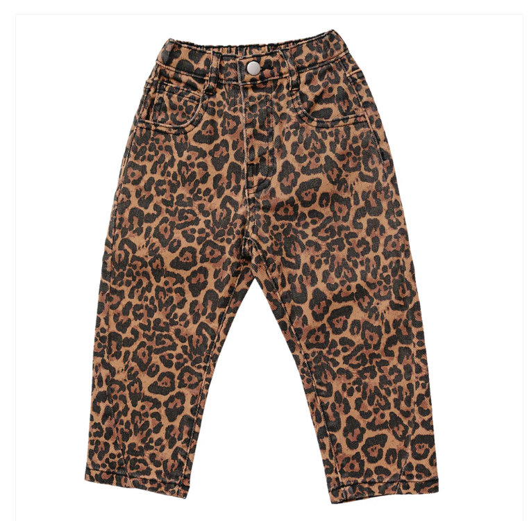 Cheetah Barrel Jeans
