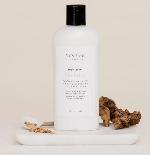 Palo Santo Goat Milk Lotion – Warm Amber + Woods (8oz)