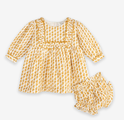 Matilda Floral Baby Dress & Bloomer Set (Organic Cotton)