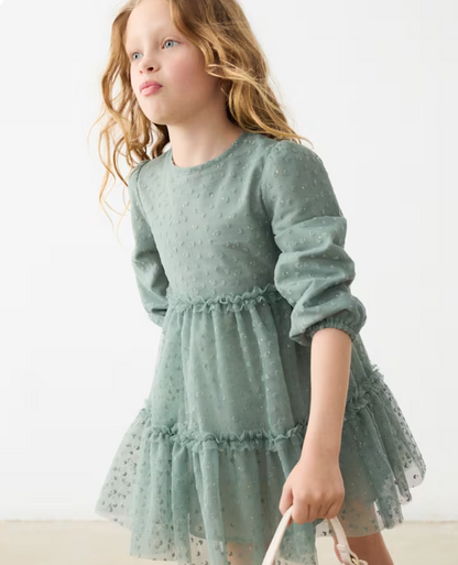 Tulle Printed Dress