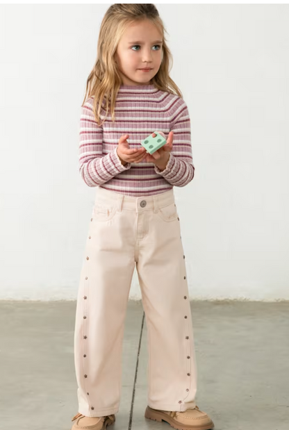 Wide Leg Twill Pants