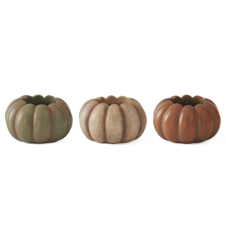 Assorted 2 Inch Resin Pumpkin T-Light Candleholder