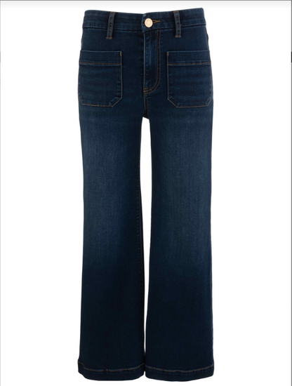 Meg High Rise Wide Leg with Patch Pockets, Regular Hem